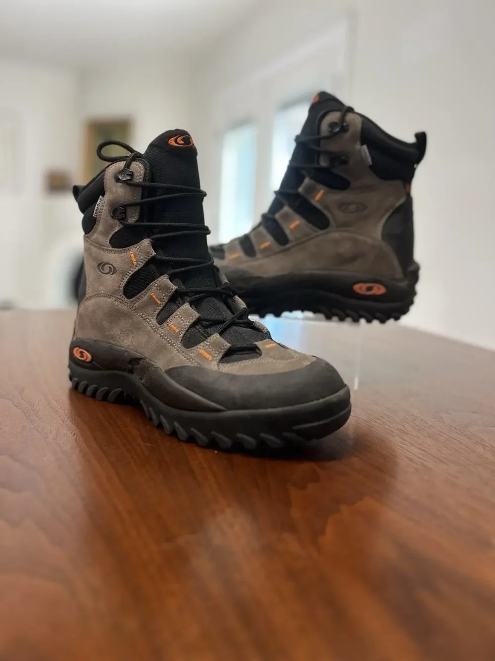 Salomon Contagrip Clima-Dry Mens Hiking Boots Size 8.5 Gray YYII-S8